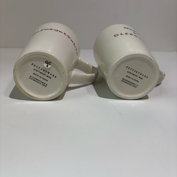 Pottery Barn Sentiment Mugs Unforgettable and Make A Difference - Picture 3 of 3